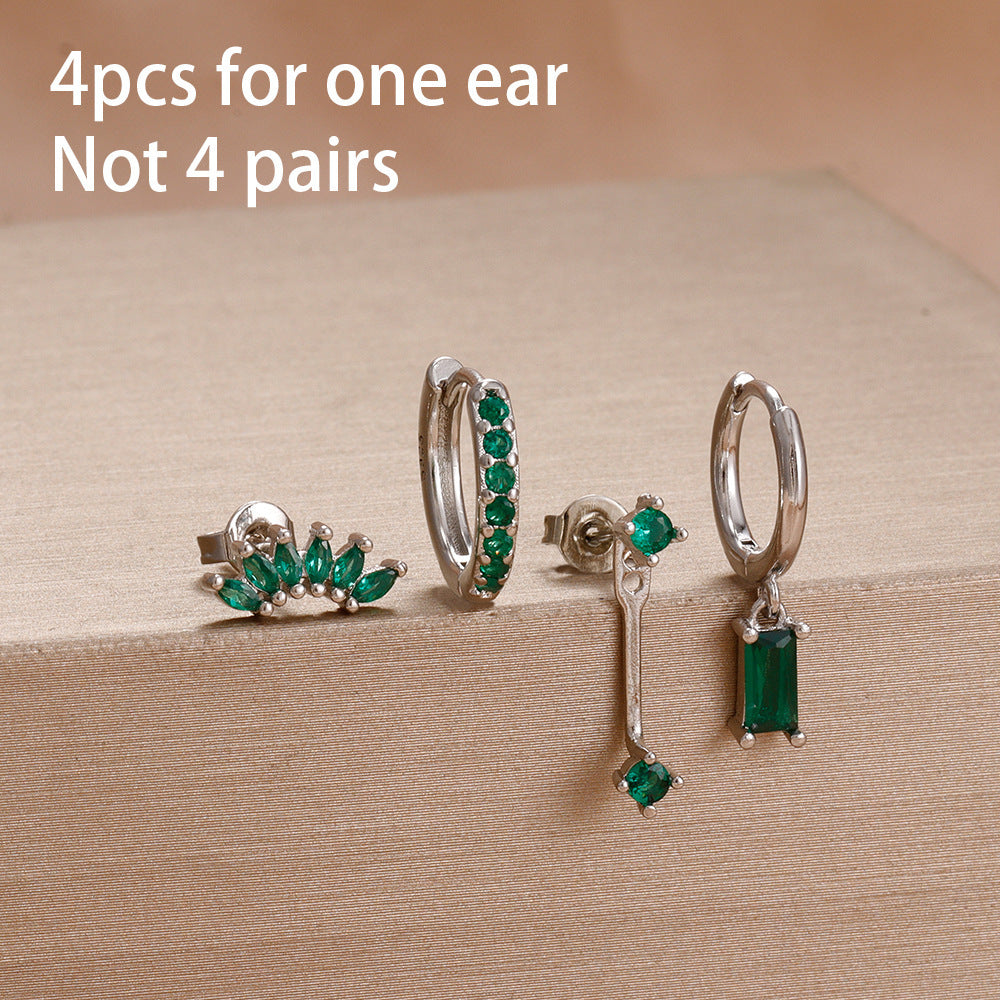 Stainless Steel Simple Star Stud Earrings For Women