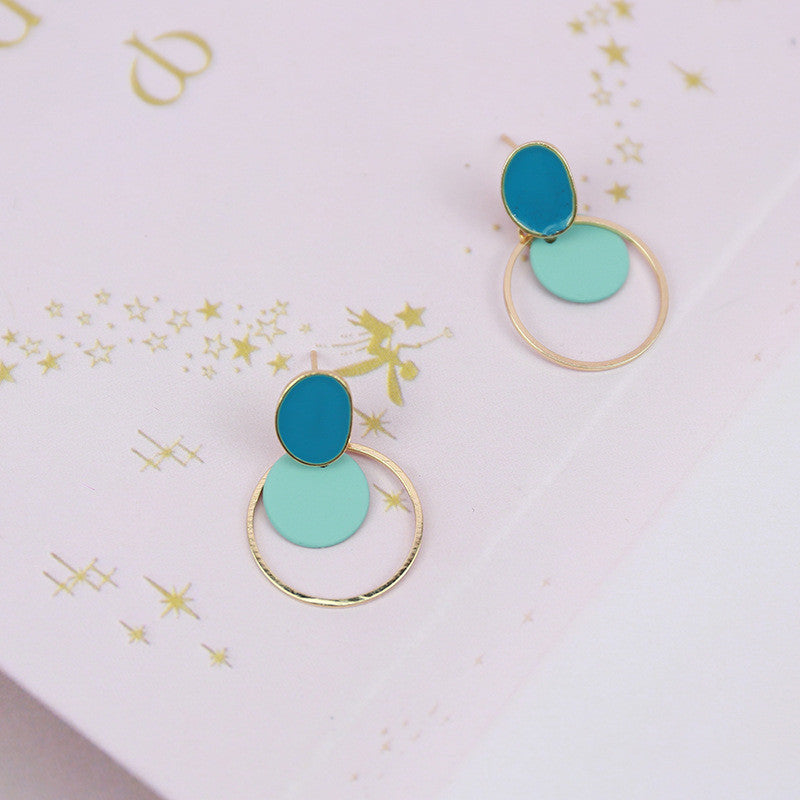 Circle Alloy Drip Earrings European And American Fashion